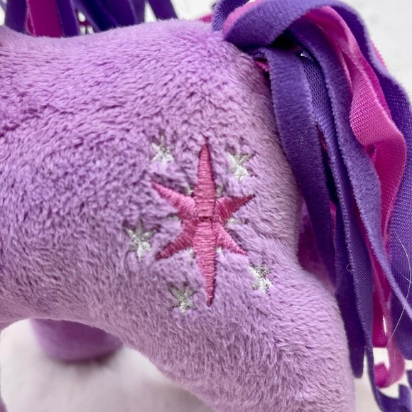 My Little Pony Twilight Sparkle 12" Plush Stuffed Toy Purple Pink Ribbon - Picture 8 of 11